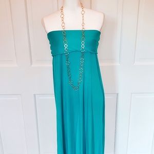 Calvin Klein turquoise sleeveless maxi dress